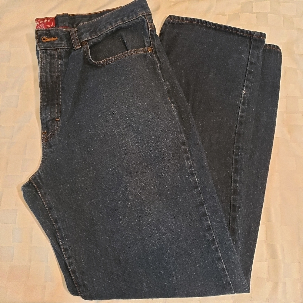 Chaps Blue Denim Straight Leg Fit Men's Jeans Size 36 x 32